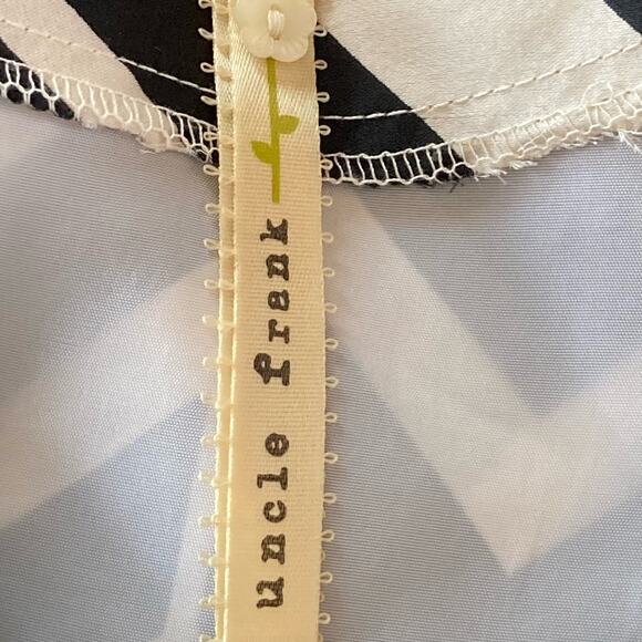 Uncle Frank Black White Gray Geometric Print Sheath Dress XS Mod 70s Retro Y2K - Picture 6 of 8